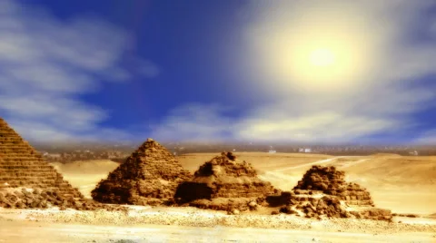 Giza Pyramids Stock Footage 1044207