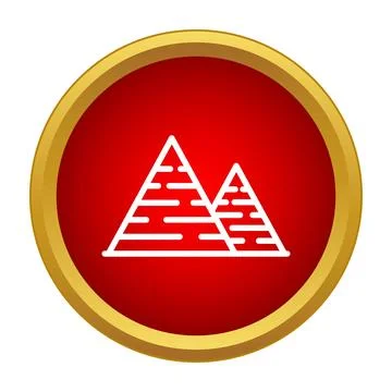 Giza pyramids icon representing ancient egypt history and travel Ilustración de archivo
