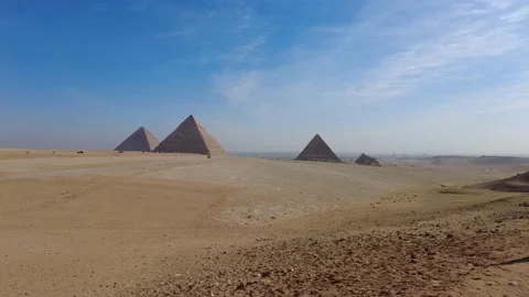 Giza Pyramids - Panoramic View Video stock 217761270
