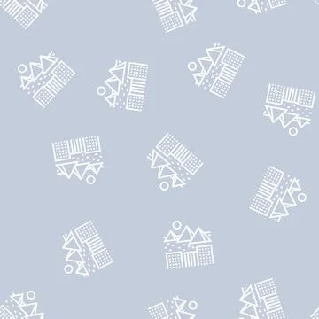 Giza town line seamless pattern Illustrazione stock