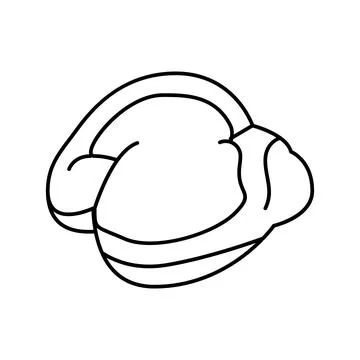 Gizzard chicken line icon vector illustration Illustrazione stock