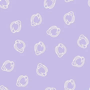 Gizzard chicken line seamless pattern Stock Illustration