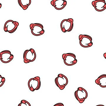 Gizzard chicken vector seamless pattern Illustrazione stock