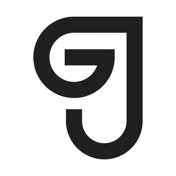 Gj initial letter vector logo Stock Illustration
