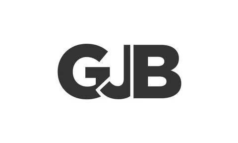 GJB logo design template with strong and modern bold text. Initial based ve.. Illustrazione stock
