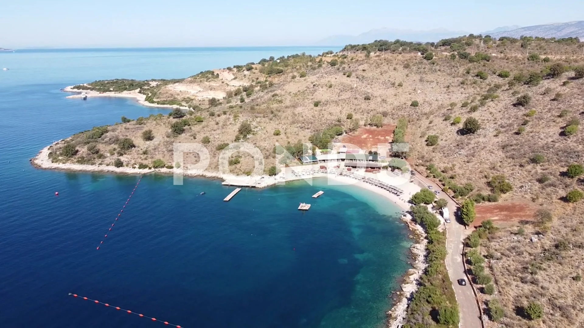 Gjiri i Hartes Beach in Ksamil, Albania ... | Stock Video | Pond5