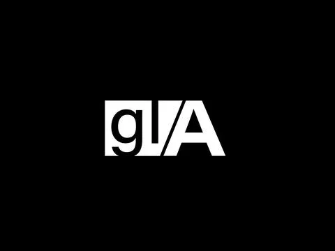 GLA Logo and Graphics design vector art, Icons isolated on black background Stock Illustration