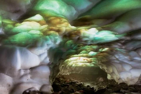 Glacial cave Stock Photos