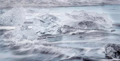 Glacial ice Stock Photos