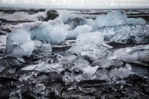 Glacial ice Stock Photos