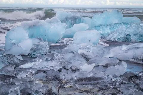 Glacial ice Stock Photos