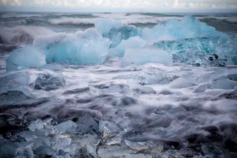 Glacial ice Stock Photos