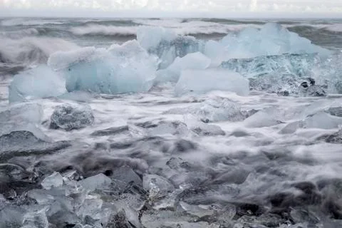Glacial ice Stock Photos