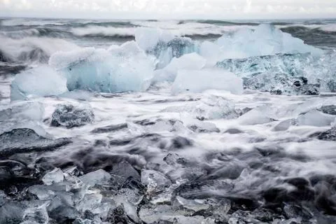 Glacial ice Stock Photos