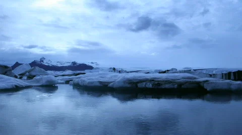 Glacial lagoon A Stock Footage 328658