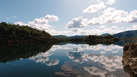 Glacial lake in the summer Stock Footage 129823023