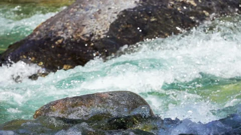 Glacial Mountain River 1 Stock Footage 90232573
