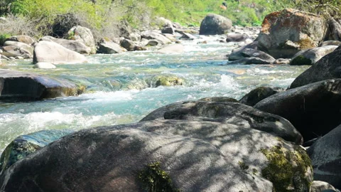 Glacial Mountain River 13 Stock-Footage 90308729