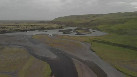 Glacial Runoff Drones Stock-Footage 186799274