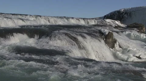 Glacial waterfall Stock Footage 1117988