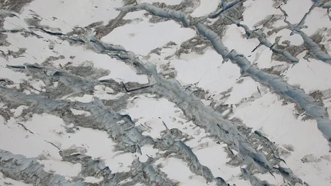 Glacier from above glacier cracks Vidéo 96376322