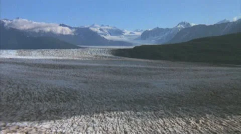 Glacier aerial Stock Footage 11089987
