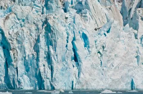 Glacier in the Alaskan fjords Stock Photos