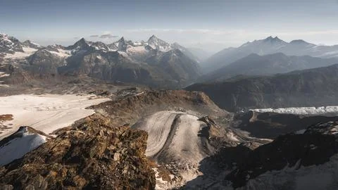 Glacier in alps Stock Photos