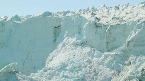Glacier and river flowing Stock Footage 74870462