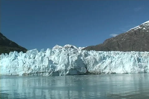 Glacier beautiful day wide Stock Footage