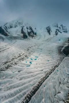 Glacier blue pools view in Wrangell-st. Elias national park Stock Photos