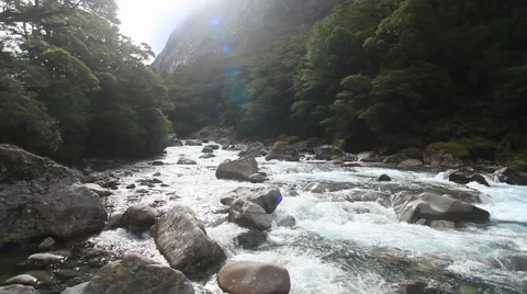 Glacier Blue River in Nature Stock Footage 48623262