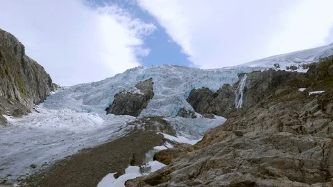 Glacier Buarbreen in summer seamless timelapse Stock Footage 88508052