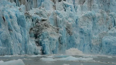 Glacier with carving Stock Footage 80896607