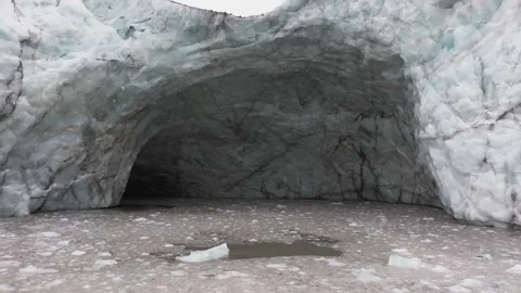 Glacier Cave Melting Timelapse 4k Footage of Arctic Ice Formation Stock Footage 338263378