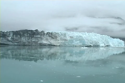 Glacier with clouds wide Stock Footage 511611