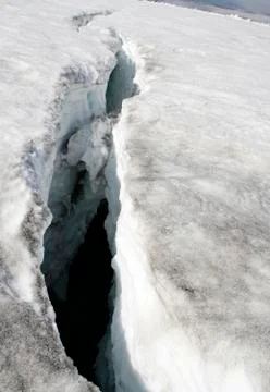 Glacier crack Stock Photos