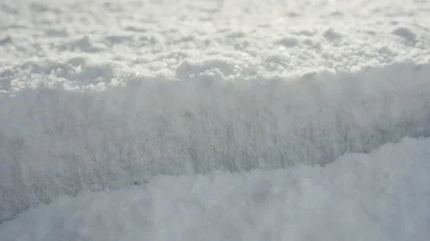 Glacier crack in slow motion, cracking snow ice in close up Stock Footage 250171216