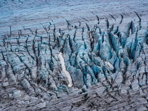 Glacier Crevice Close Up Stock Photos