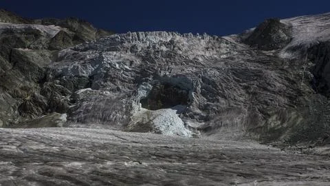 Glacier de Moiry close-up 스톡 사진
