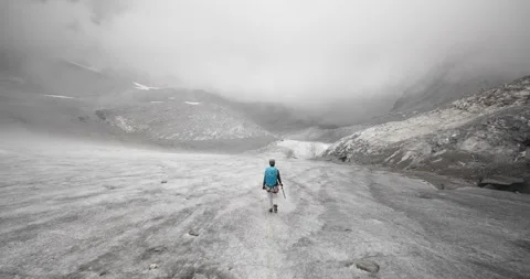 Glacier Descent Stock Footage 169901247