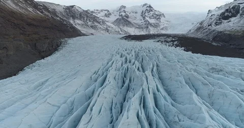 Glacier Drone Stock Footage 127152955