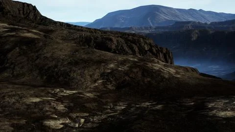 Glacier epic mountain formations under dark clouds 스톡 일러스트