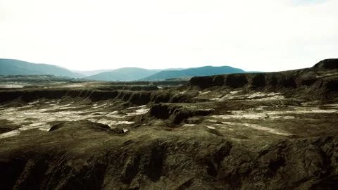 Glacier epic mountain formations under dark clouds 스톡 일러스트
