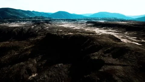 Glacier epic mountain formations under dark clouds 스톡 일러스트