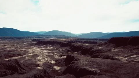 Glacier epic mountain formations under dark clouds 스톡 일러스트