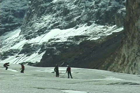 Glacier Explorers Stock Footage