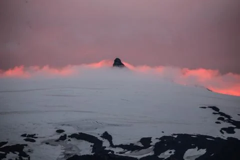 Glacier on fire Stock Photos