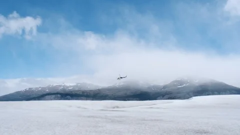 Glacier Helicopter 2 Video stock 105312453
