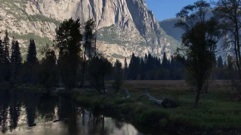 Glacier High Mountain Lake Reflection Yosemite California Stock Footage 297335719